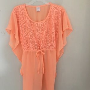 🍑 peach beach cover up